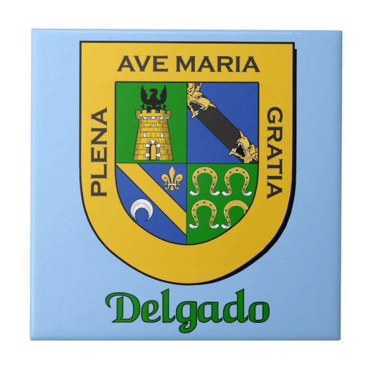 Delgado Family Shield Tegeltje (Voorkant)