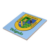 Delgado Family Shield Tegeltje (Zijkant)