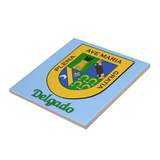 Delgado Family Shield Tegeltje (Zijkant)