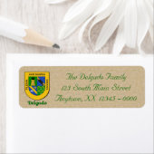 Delgado Heraldic Shield Etiket (Insitu)