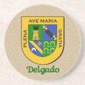 Delgado Heraldic Shield Zandsteen Onderzetter (Voorkant)