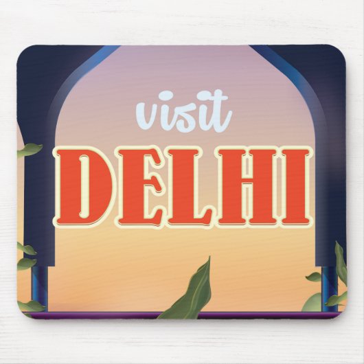 Delhi antieke reisprint. muismat (Voorkant)