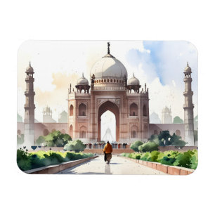 Delhi aquarel kunst magneet