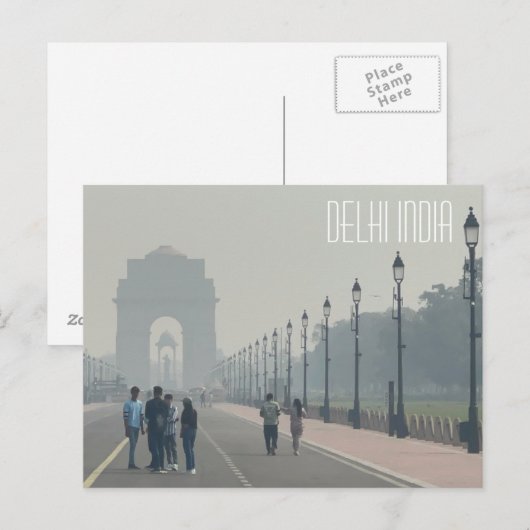 Delhi, Briefkaart (Voorkant / Achterkant)