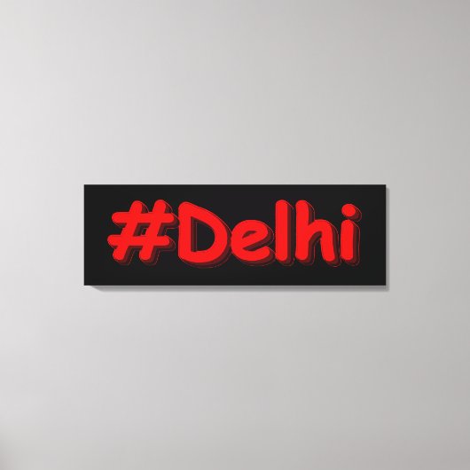 "#Delhi" Cute Design. Bestel nu Canvas Afdruk (Voorkant)