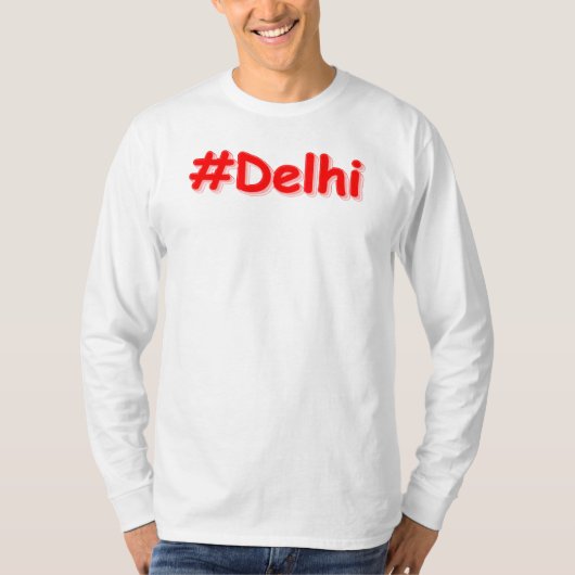 "#Delhi" Cute Design. Bestel nu T-shirt (Voorkant)