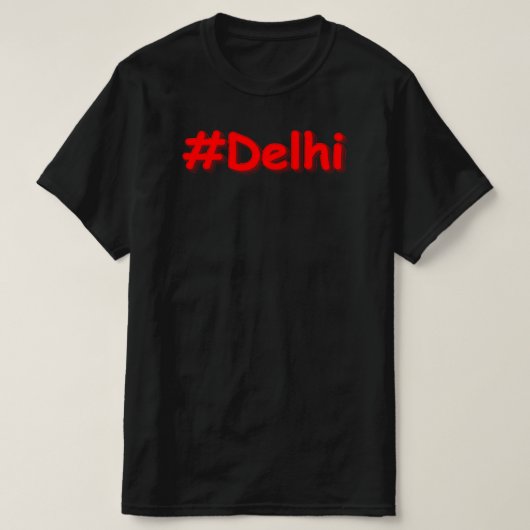"#Delhi" Cute Design. Bestel nu T-shirt (Design voorkant)