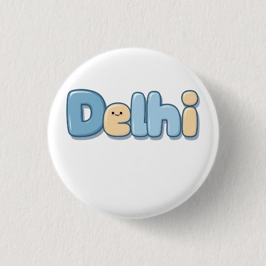 Delhi dilli ronde button 3,2 cm (Voorkant)
