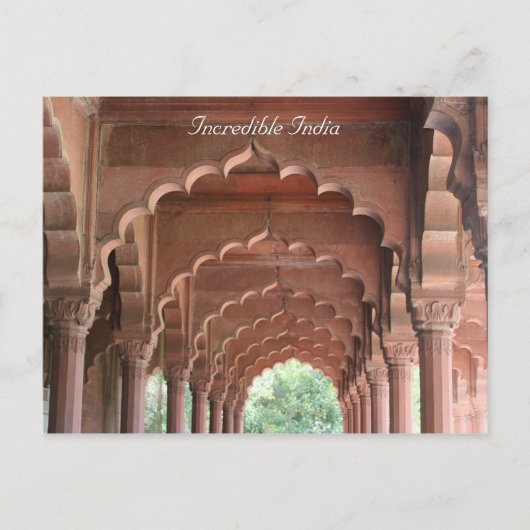 delhi fort archways briefkaart (Voorkant)