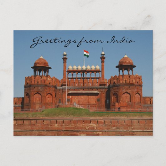 delhi fort briefkaart (Voorkant)