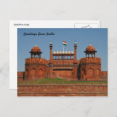 delhi fort briefkaart (Voorkant / Achterkant)