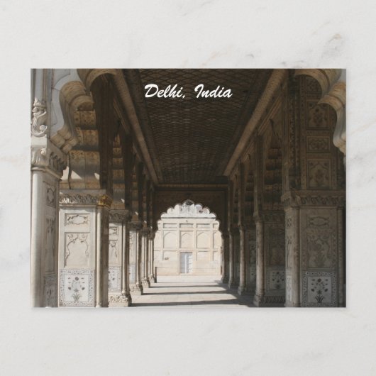 delhi fort marmer briefkaart (Voorkant)