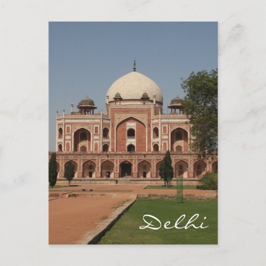 delhi humayun tomb briefkaart (Voorkant)
