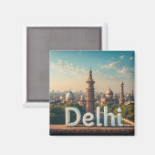 Delhi India Reisontwerp 🗺️ Magneet (Voorkant / Achterkant)