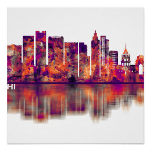 Delhi India Skyline Perfect Poster
