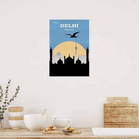 Delhi, India Travel Poster (Keuken)