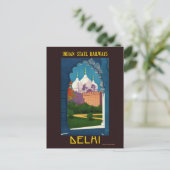 Delhi India Vintage Poster 1930 Briefkaart (Staand voorkant)