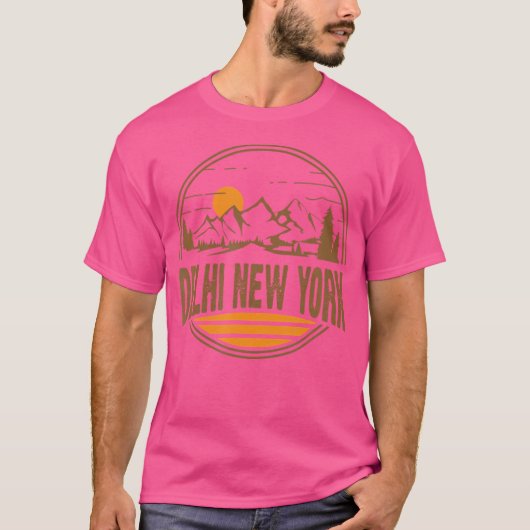 Delhi New York Mountain Hiking Souvenir PR T-shirt (Voorkant)