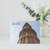 delhi qutb minar briefkaart (Staand voorkant)