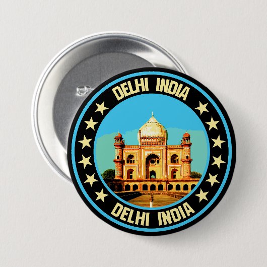 Delhi Ronde Button 7,6 Cm (Voorkant /achterkant)