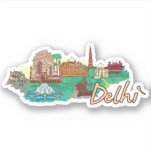 delhi sticker (Voorkant)