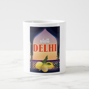 Delhi vintage reisprint. grote koffiekop