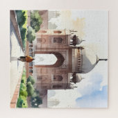 Delhi waterverf kunst legpuzzel (Horizontaal)