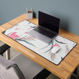 Deli cate bloemendesign met roze bloemen  bureaumat