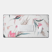 Deli cate bloemendesign met roze bloemen  bureaumat (Keyboard & Muis)