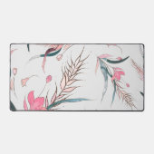 Deli cate bloemendesign met roze bloemen  bureaumat (Voorkant)