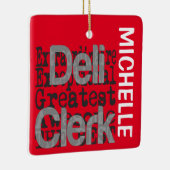 Deli Clerk Extraordinaire CUSTOM Keramisch Ornament (Rechts)