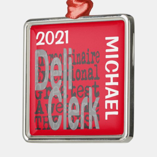 Deli Clerk Extraordinaire CUSTOM Metalen Ornament (Links)