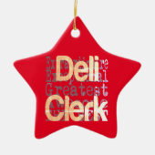 Deli Clerk Extraordinaire Keramisch Ornament (Voorkant)
