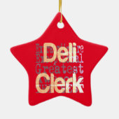 Deli Clerk Extraordinaire Keramisch Ornament (Achterkant)