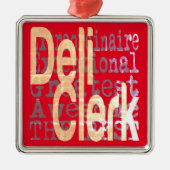 Deli Clerk Extraordinaire Metalen Ornament (Voorkant)