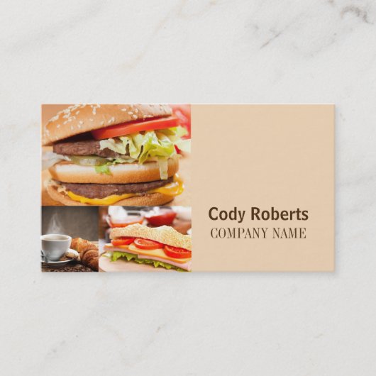 Deli Eten Cateraar Diner Culinaire Chef Catering Visitekaartje (Voorkant)