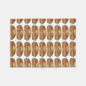 Deli Ham Cheese Submarine Sandwich Hoagie Fleece Deken (Voorkant (Horizontaal))