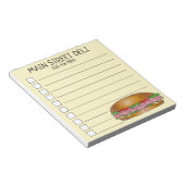 Deli Ham Cheese Submarine Sandwich Hoagie Notitieblok (Schuin)