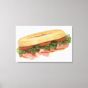 Deli Sandwich Canvas Afdruk
