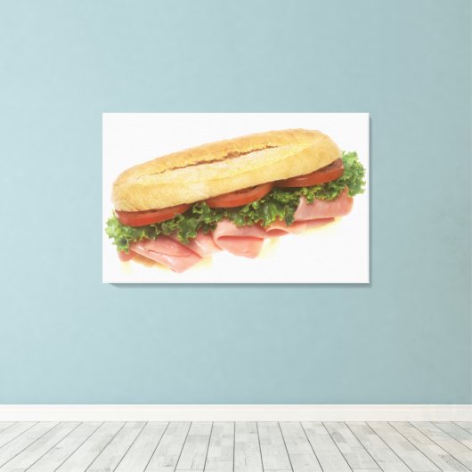 Deli Sandwich Canvas Afdruk (Insitu (Houten vloer))