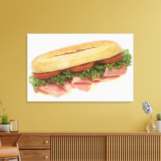 Deli Sandwich Canvas Afdruk (Insitu (Woonkamer))