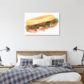 Deli Sandwich Canvas Afdruk (Insitu (Slaapkamer))