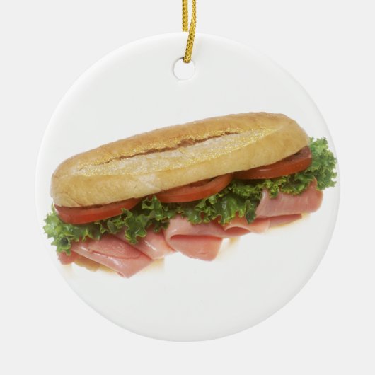 Deli Sandwich Keramisch Ornament (Voorkant)