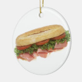 Deli Sandwich Keramisch Ornament (Links)
