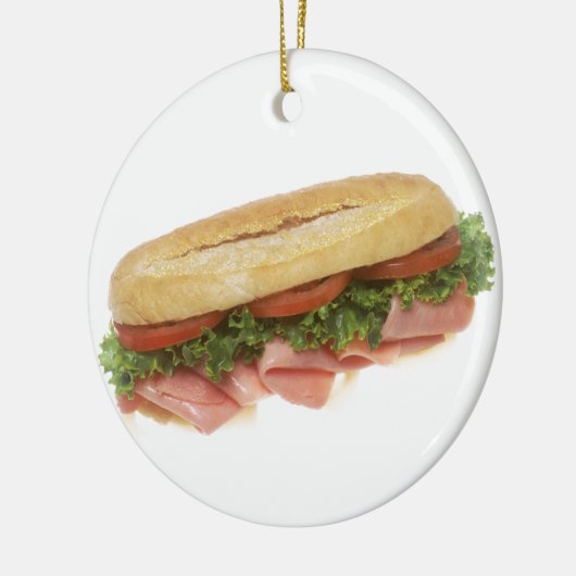 Deli Sandwich Keramisch Ornament (Links)