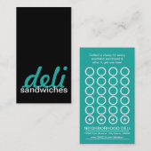 deli sandwiches punch card klantenkaartje (Voorkant / Achterkant)