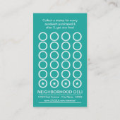 deli sandwiches punch card klantenkaartje (Achterkant)