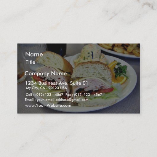 Deli Sandwiches Visitekaartje (Voorkant)