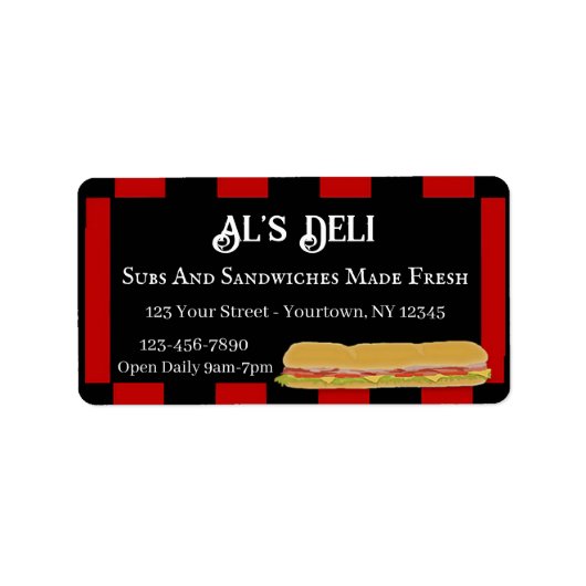 Deli Subbusiness Etiket (Voorkant)