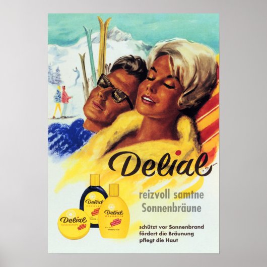DELIAL Fantastisch klittenband Sun Tan Lotion Germ Poster (Voorkant)